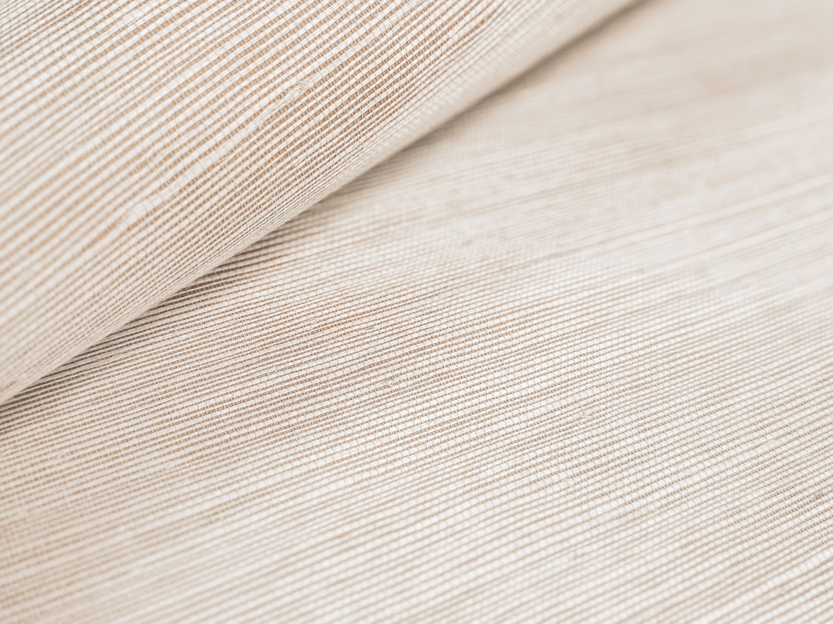 Luxe Beige Authentic Grasscloth Wallpaper by Olive et Oriel