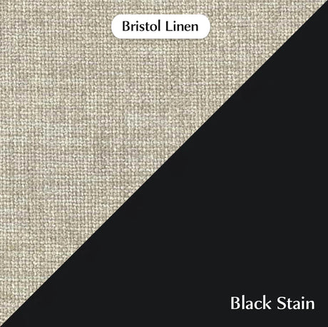 Trend Foot Stool - With Bristol, Cocolea, Linen, Powder Coat -Black Satin,