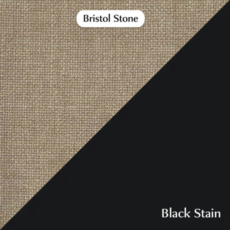 Trend Foot Stool - With Bristol, Cocolea, Stone, Powder Coat -Black Satin,