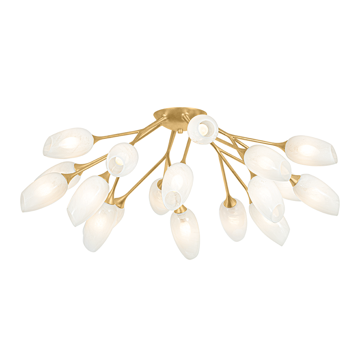 Aldean 18-Light Semi Flush by Troy Lighting in Vintage Gold Leaf