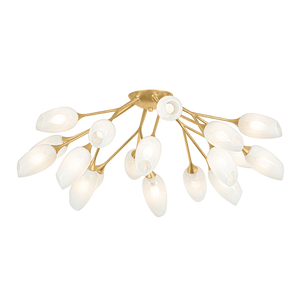 Aldean 18-Light Semi Flush by Troy Lighting in Vintage Gold Leaf