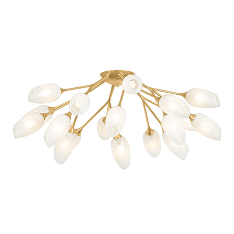 Aldean 18-Light Semi Flush by Troy Lighting in Vintage Gold Leaf