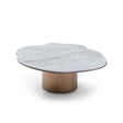 Maison Debrah Maui sapphire marble coffee table with brushed brass frame