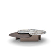 Haven Sapphire Marble Coffee Table with Brass & Grey Elm Base, Maison Debrah, , ,
