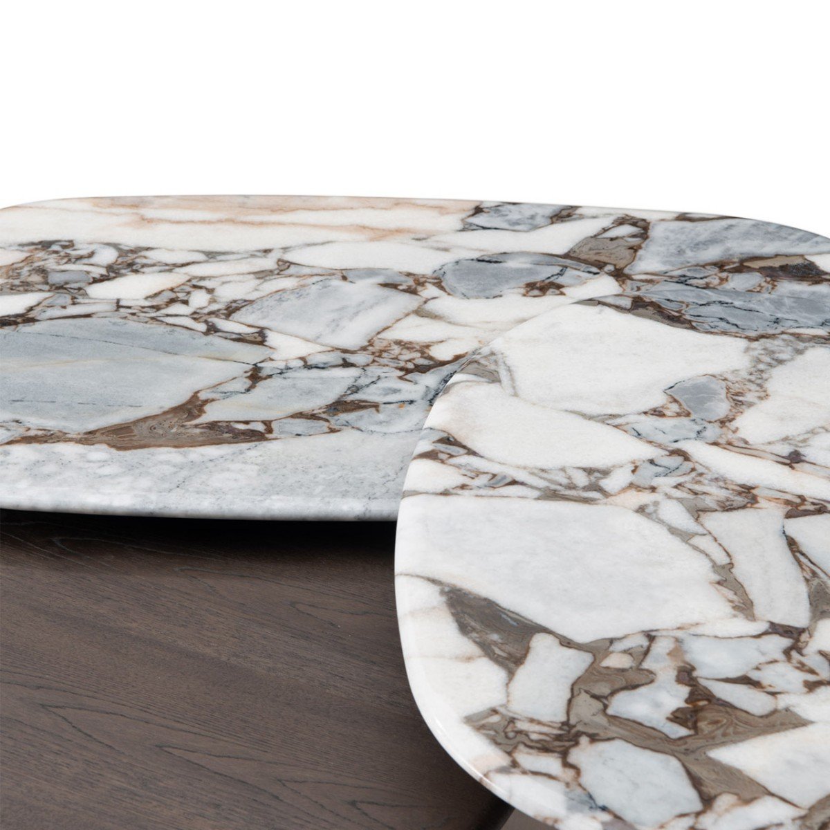 Haven Sapphire Marble Coffee Table with Brass & Grey Elm Base, Maison Debrah, , ,