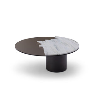 Sunvale Blue Marble Coffee Table, Square or Round, on Grey Base, Maison Debrah, , ,