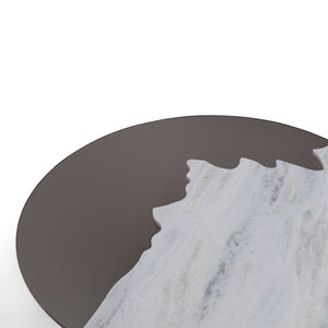 Sunvale Blue Marble Coffee Table, Square or Round, on Grey Base, Maison Debrah, , ,