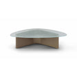 Sylor Rippled Glass Coffee Table on Metallic Brass Base, Maison Debrah, , ,