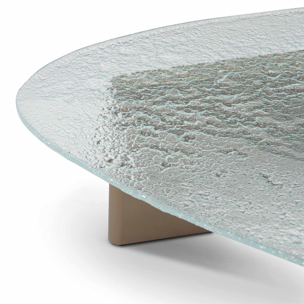 Sylor Rippled Glass Coffee Table on Metallic Brass Base, Maison Debrah, , ,
