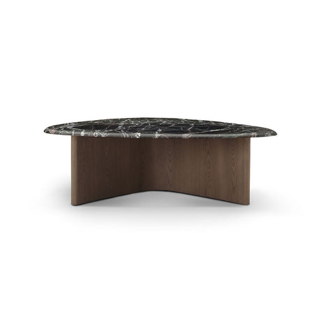 Maison Debrah Turin green marble coffee table on an elm veneer base