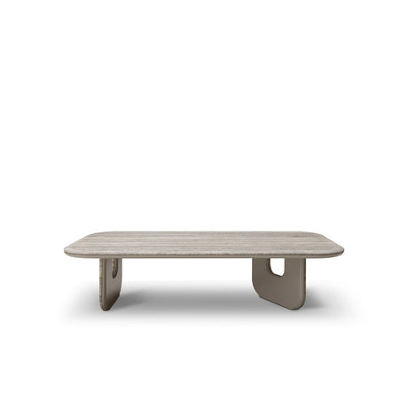Heslor Travertine Coffee Table with Khaki Gloss Lacquer Legs, Maison Debrah, , ,