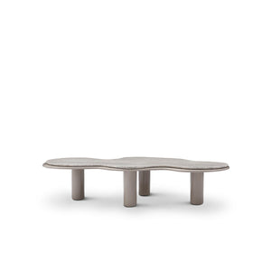 Hestor Cloud-Shaped Travertine Side Table with Khaki Gloss Legs, Maison Debrah, , ,