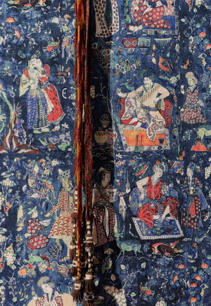 Carnival of Maghreb Wallpaper in Blue, Cocolea Natty & Polly, Per roll (52 cm × 9 m), ,