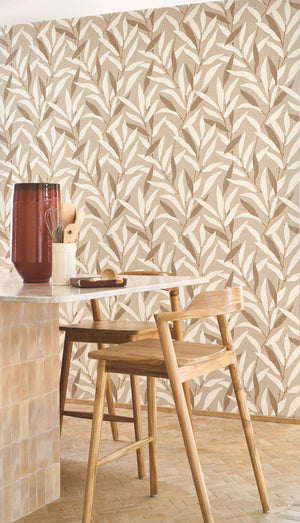 Alba Wallpaper, Cocolea Natty & Polly, Cappuccino, Per roll (53 cm × 10 m),