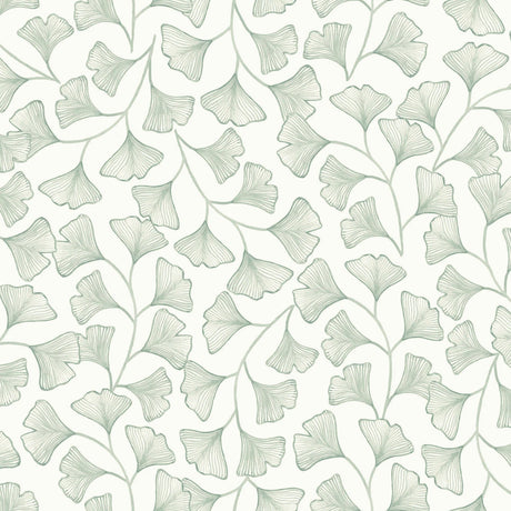 Osaka Wallpaper, Cocolea Natty & Polly, Green / Ivory, Per roll (53 cm × 10 m),