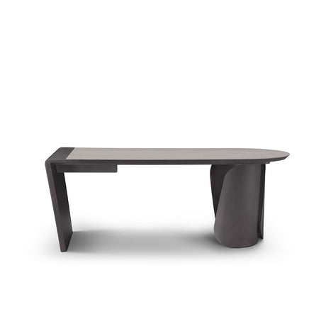 Evrosia Ceramic Top Desk in Soft Grey Dual-Tone Finish, Maison Debrah, , ,