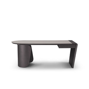 Evrosia Ceramic Top Desk in Soft Grey Dual-Tone Finish, Maison Debrah, , ,