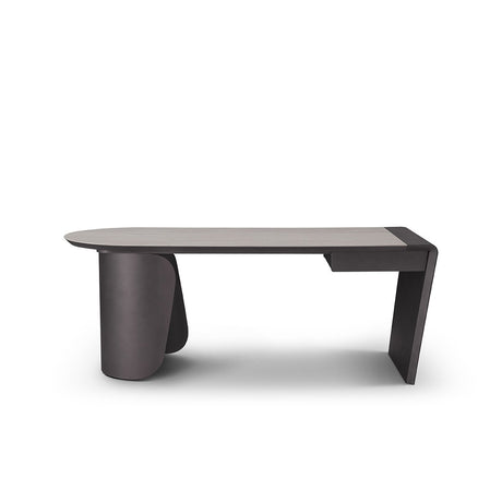 Evrosia Ceramic Top Desk in Soft Grey Dual-Tone Finish, Maison Debrah, , ,