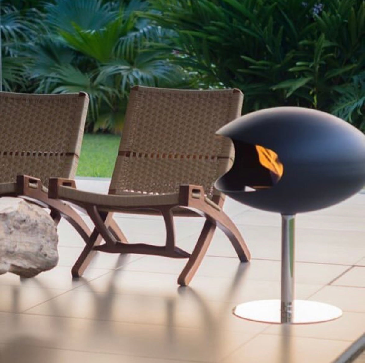 Cocoon Fires Pedastal Standing ALL BLACK - Ethanol Fireplace, Cocolea, , ,
