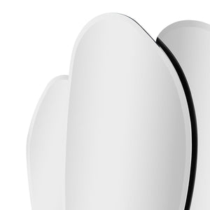 Maison Debrah Miron mirrored wall piece of clear and grey glass panels on black back panel — view 4