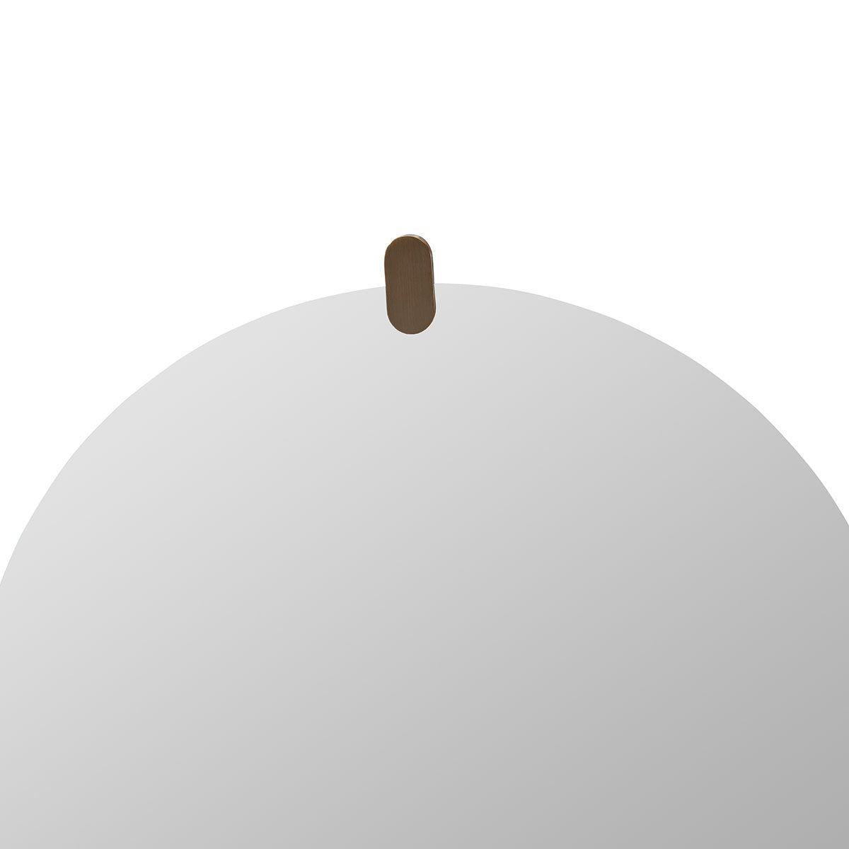 Maison Debrah Sylas round wall mirror with white back panel and brushed bronze accents — view 3