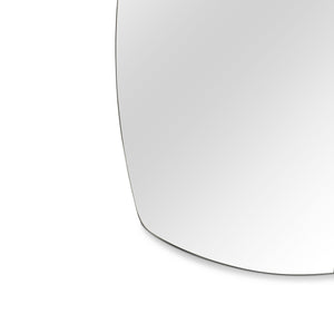 Maison Debrah Zylar square wall mirror combining silver mirror glass and grey sapphire marble — view 3