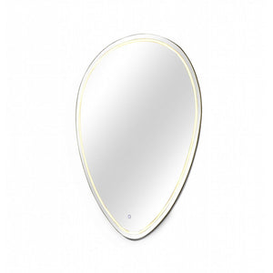 Tavos Backlit LED Wall Mirror in Silver Glass with Matte Backboard, Maison Debrah, , ,