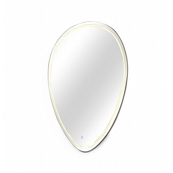 Tavos Backlit LED Wall Mirror in Silver Glass with Matte Backboard, Maison Debrah, , ,