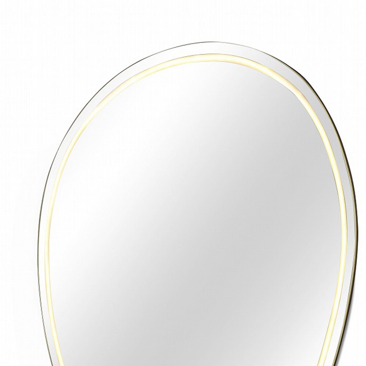 Tavos Backlit LED Wall Mirror in Silver Glass with Matte Backboard, Maison Debrah, , ,