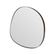 Maison Debrah Rivoria large square wall mirror with brass frame and matte black base