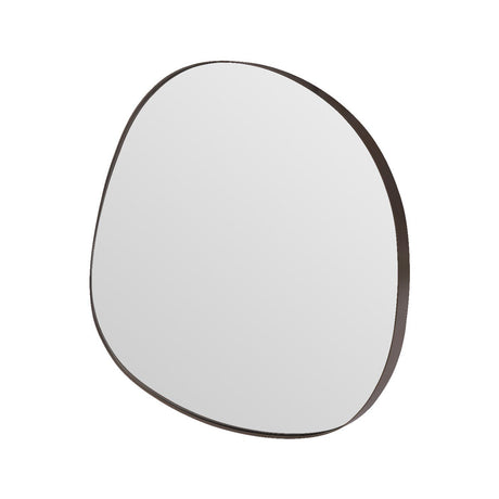 Maison Debrah Rivoria large square wall mirror with brass frame and matte black base