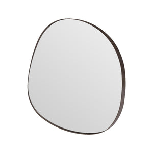 Tavella Square Wall Mirror in Brass Metal Frame on Matte Black, Maison Debrah, , ,