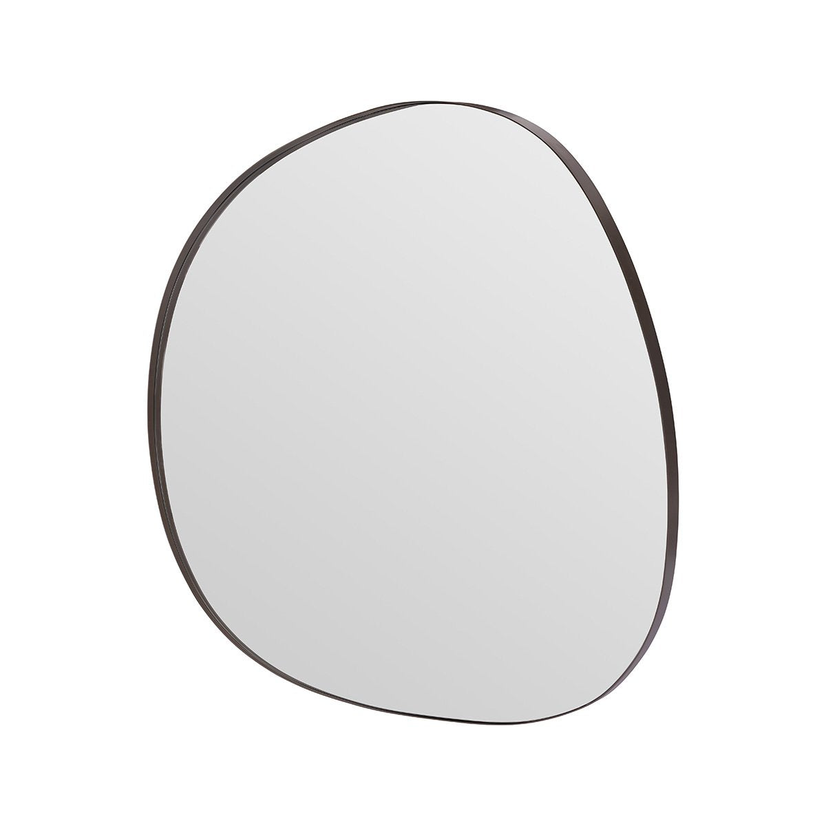 Maison Debrah Rivoria large square wall mirror with brass frame and matte black base — view 2