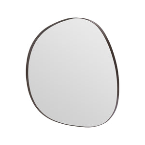 Maison Debrah Rivoria large square wall mirror with brass frame and matte black base — view 2