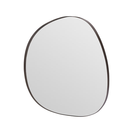 Maison Debrah Rivoria large square wall mirror with brass frame and matte black base — view 2