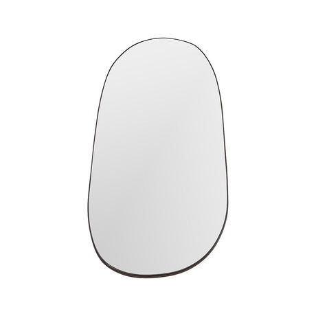 Maison Debrah Jalen tall wall mirror with brass metallic frame and matte black baseboard — view 2