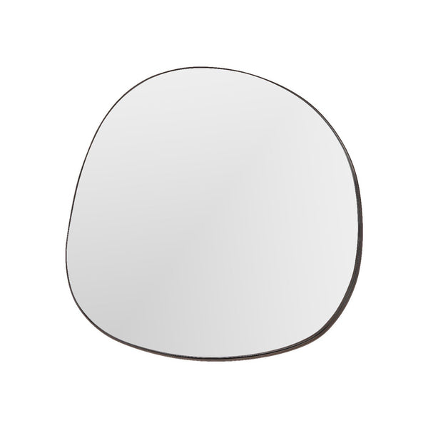 Tavella Square Wall Mirror in Brass Metal Frame on Matte Black, Maison Debrah, , ,