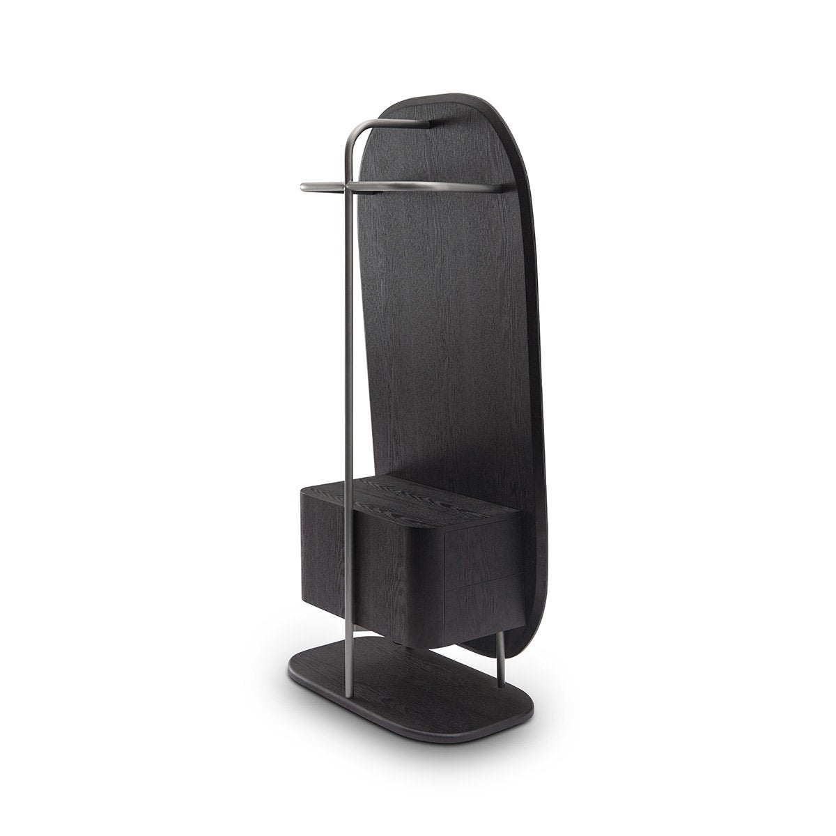Thalora Illuminated Floor Mirror in Black Oak with Spherical Lights, Maison Debrah, , ,