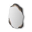 Korin Layered Wall Mirror with Dark Elm & Brass Panels, Maison Debrah, , ,