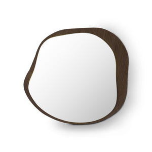 Vessa LED Backlit Wall Mirror on Walnut Veneer Panel, Maison Debrah, , ,