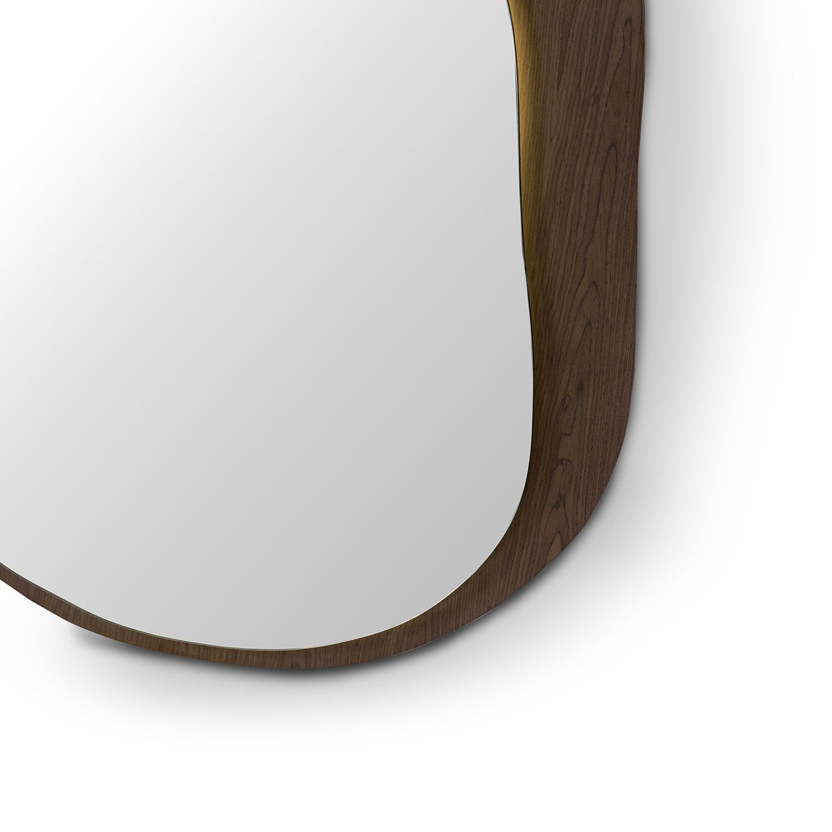 Vessa LED Backlit Wall Mirror on Walnut Veneer Panel, Maison Debrah, , ,
