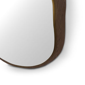 Vessa LED Backlit Wall Mirror on Walnut Veneer Panel, Maison Debrah, , ,