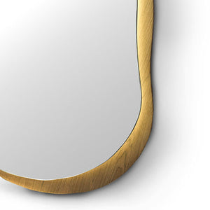 Vessa LED Backlit Wall Mirror on Walnut Veneer Panel, Maison Debrah, , ,