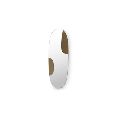 Maison Debrah Zelric full-length oval mirror with irregular cloud-shaped vintage brass panels — view 2