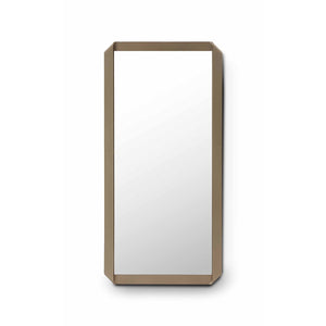 Miren Octagonal Mirror with Slim Brass Metallic Frame, Maison Debrah, , ,