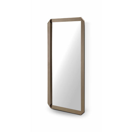 Miren Octagonal Mirror with Slim Brass Metallic Frame, Maison Debrah, , ,