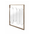 Maison Debrah Kelon rectangular wall mirror with brushed bronze stainless steel frame