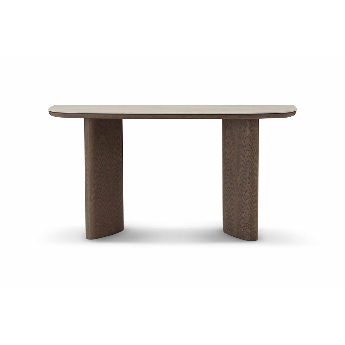 Maison Debrah Aylis console table with white ceramic top and light grey elm veneer legs