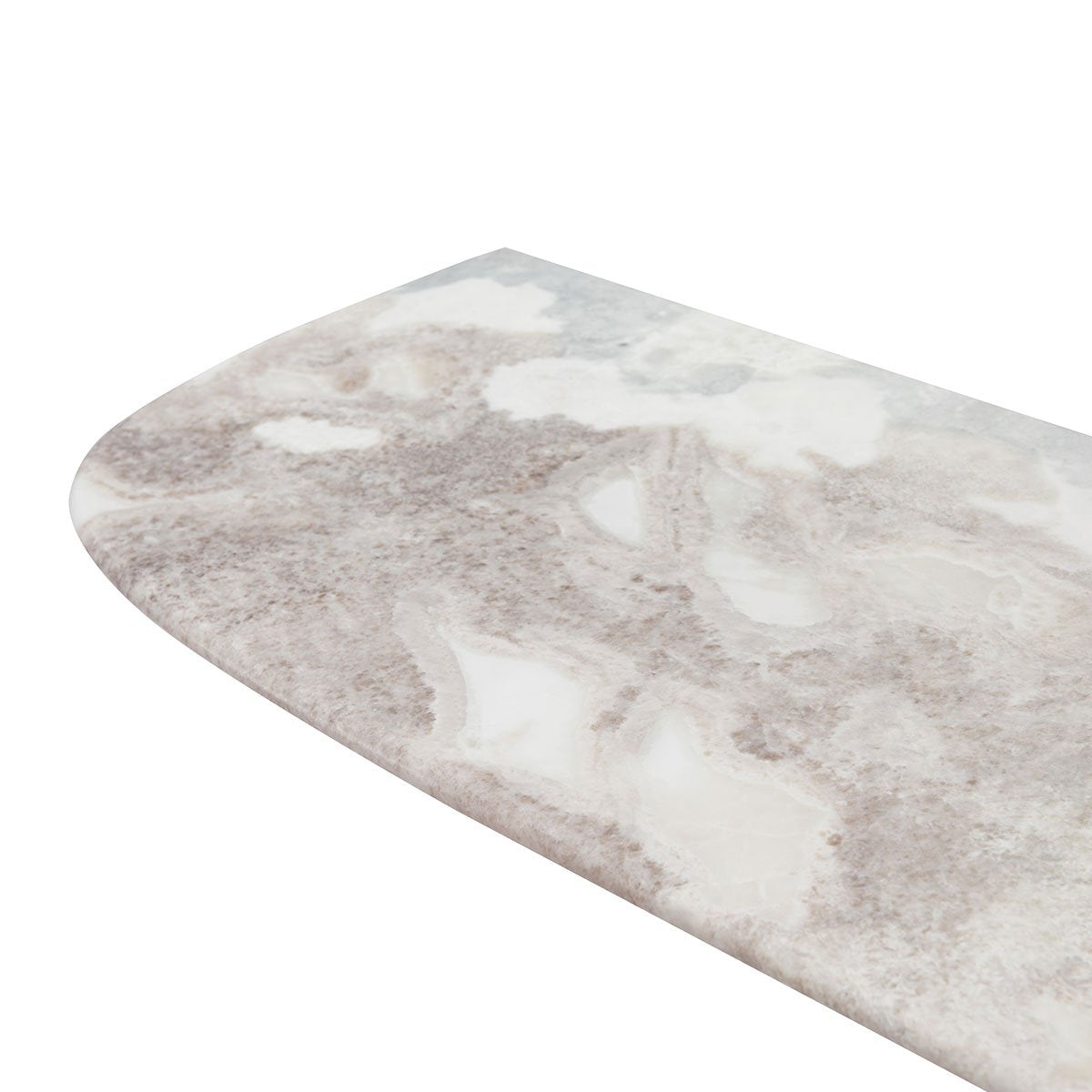 Ulvon Dover White Marble Console Table on Faceted Brass Pedestal, Maison Debrah, , ,