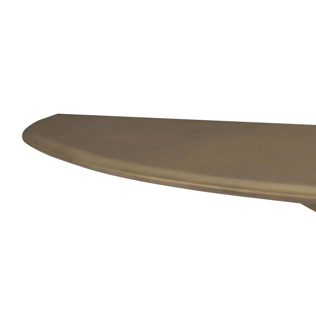 Maison Debrah Saril sculptural console table with top and base in vintage brass finish — view 3